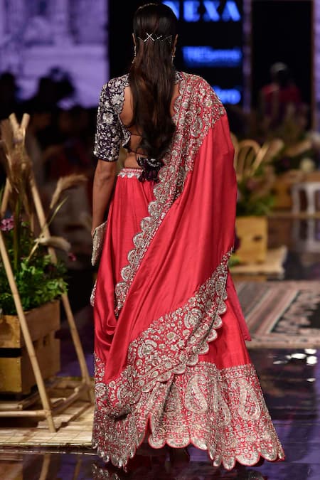 Shop_Jayanti Reddy_Pink Embroidered Lehenga Set _at_Aza_Fashions