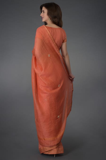 Talking Threads Kota Linen Saree with Blouse 