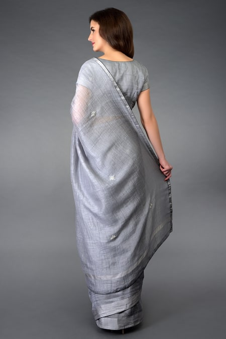 Talking Threads Kota Linen Saree with Blouse 