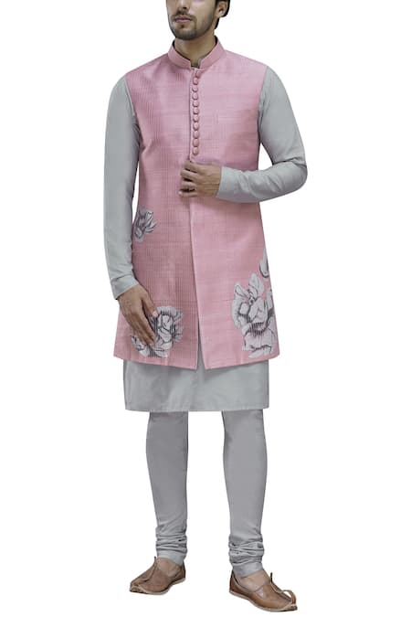 Manish Nagdeo Silk Bundi & Kurta Set  (For Kids)