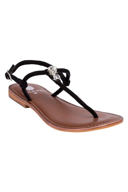 Black Backstrap Sandals - PEDRO HK