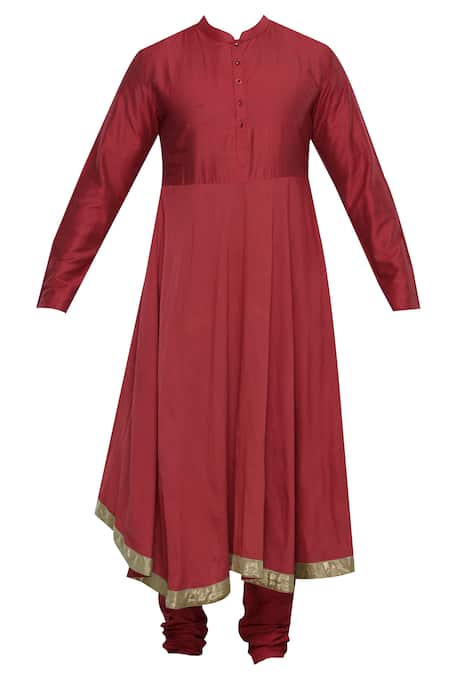 Buy_Nitesh Singh Chauhan_Beige Raw Silk Embroidered Sherwani Set _Online_at_Aza_Fashions