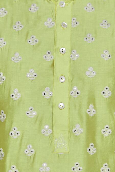 Nitesh Singh Chauhan_White Art Chanderi Kurta Set _at_Aza_Fashions