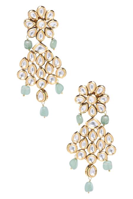 Minaki_Gold Plated Diamonds, Stones Kundan Choker Necklace Set _Online_at_Aza_Fashions