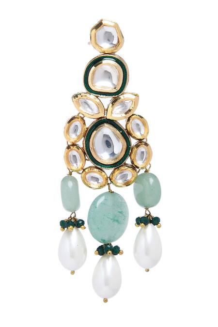 Buy Minaki Gold Plated Enamel, Polki, Kundan Choker Necklace Set Online at Aza Fashions Buy_Minaki_Gold Plated Enamel, Polki, Kundan Choker Necklace Set_Online_at_Aza_Fashions