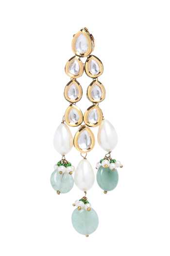 Buy Minaki Gold Plated Pearls, Beads, Patchwork Kundan Choker Necklace Set Online at Aza Fashions Buy_Minaki_Gold Plated Pearls, Beads, Patchwork Kundan Choker Necklace Set _Online_at_Aza_Fashions