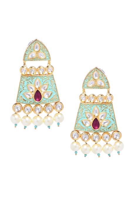 Minaki_Gold Plated Stone Kundan Choker Set_Online_at_Aza_Fashions