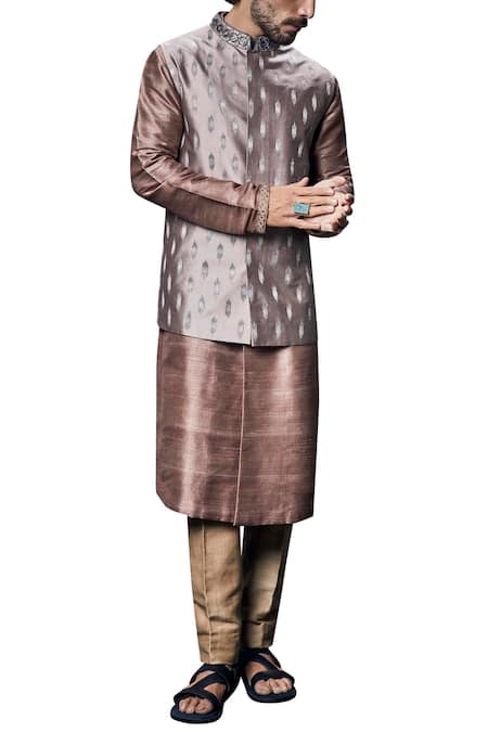 Bubber Couture Gold Raw Silk Kurta Set