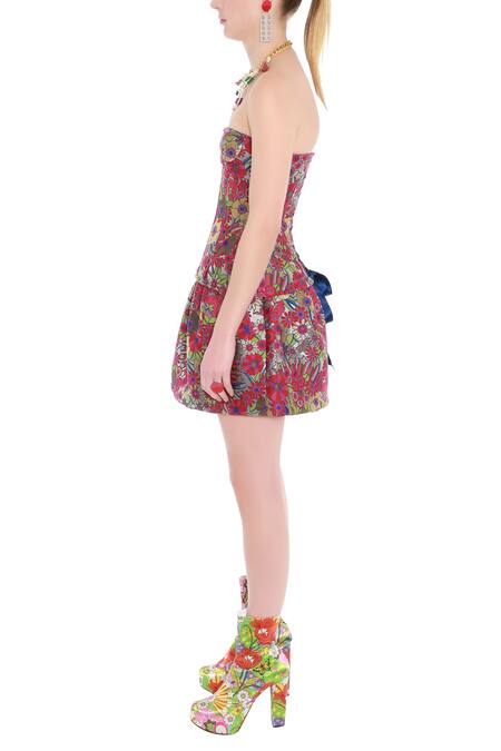 Manish Arora_Multi Color Brocade Skirt_Online_at_Aza_Fashions