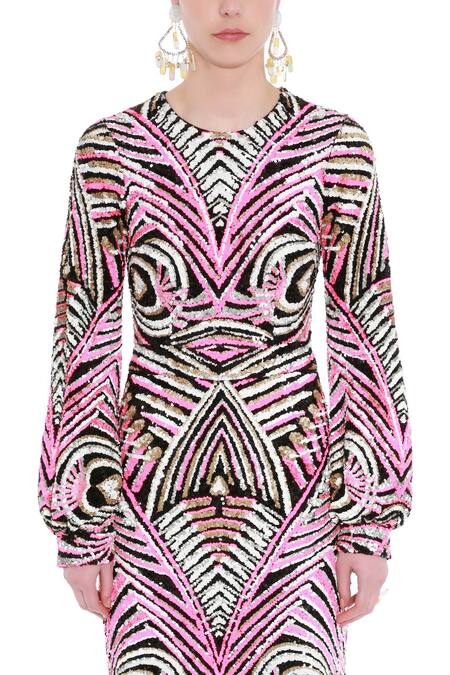 Buy Manish Arora Pink Net Round Embellished Gown Online at Aza Fashions Buy_Manish Arora_Pink Net Round Embellished Gown _Online_at_Aza_Fashions