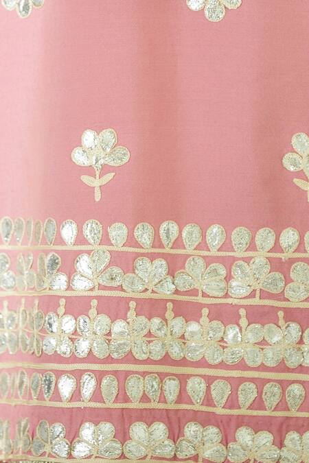 Heena Kochhar_Pink Chanderi Kurta Sharara Set_at_Aza_Fashions