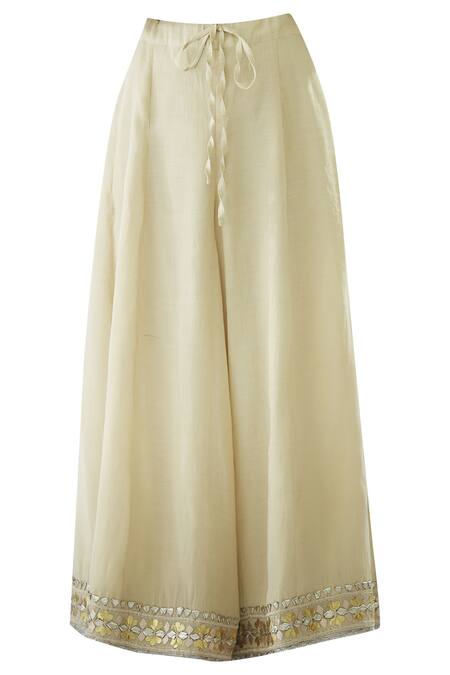 Shop_Heena Kochhar_Green Chanderi Kurta Palazzo Set_Online_at_Aza_Fashions