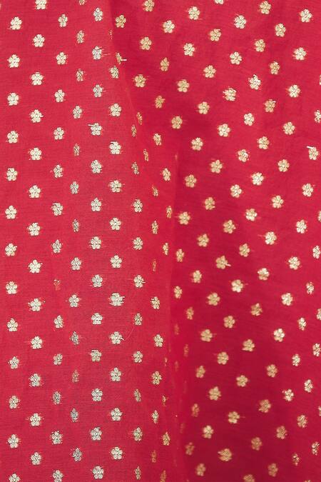 Heena Kochhar_Red Banarasi Chanderi Kurta Sharara Set_at_Aza_Fashions