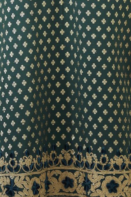 Shop Heena Kochhar Blue Banarasi Chanderi Kurta Set Online at Aza Fashions Shop_Heena Kochhar_Blue Banarasi Chanderi Kurta Set_Online_at_Aza_Fashions