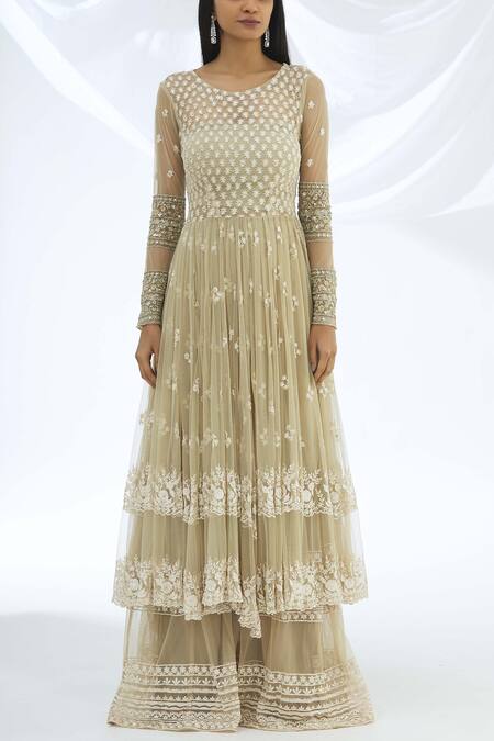 Buy Astha Narang Beige Net Round Embroidered Anarkali Palazzo Set Online at Aza Fashions Buy_Astha Narang_Beige Net Round Embroidered Anarkali Palazzo Set _Online_at_Aza_Fashions