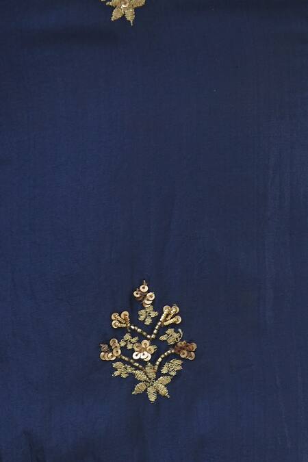 Buy Astha Narang Blue Silk, Organza Round Kurta Gharara Set Buy_Astha Narang_Blue Silk, Organza Round Kurta Gharara Set