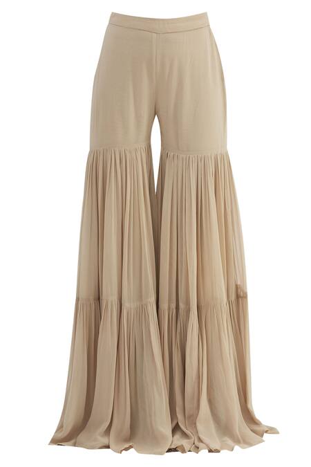 Shop Astha Narang Pink Kurta And Dupatta Net Sharara Georgette Round Embroidered Set Online at Aza Fashions Shop_Astha Narang_Pink Kurta And Dupatta Net Sharara Georgette Round Embroidered Set _Online_at_Aza_Fashions