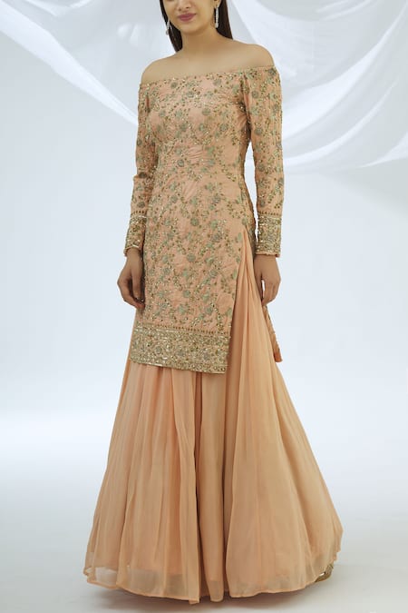 Astha Narang Embroidered Kurta Lehenga Set 