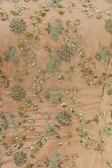 Astha Narang Peach Net, Georgette Embroidered Kurta Lehenga Set at Aza Fashions Astha Narang_Peach Net, Georgette Embroidered Kurta Lehenga Set _at_Aza_Fashions