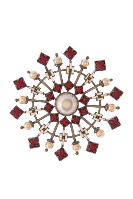 Buy_Confluence_Silver Plated Swarovski Crystals Tarun Tahiliani Studs_Online_at_Aza_Fashions