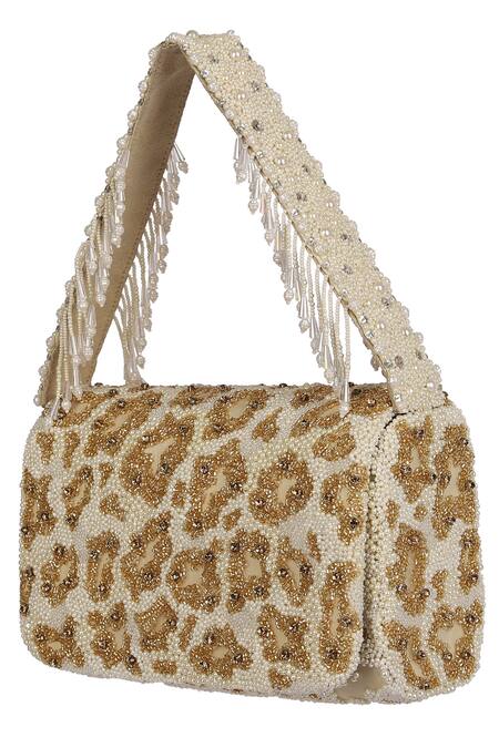 Lovetobag_Gold Embellished Clutch_Online_at_Aza_Fashions