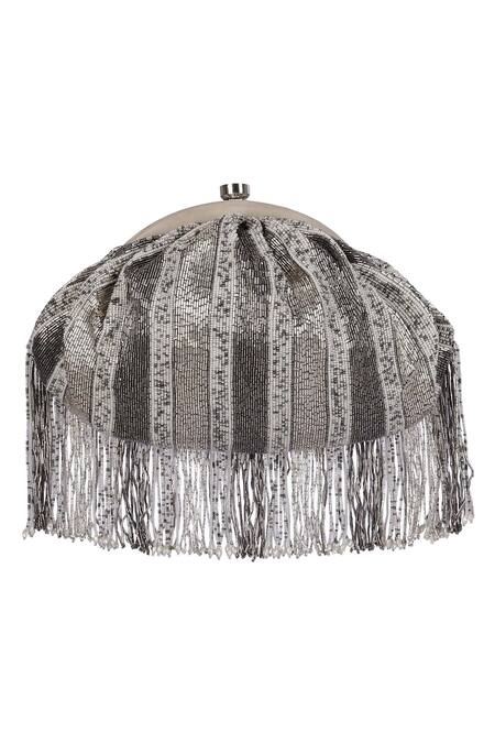 Buy_Lovetobag_Silver Embellished Clutch_Online_at_Aza_Fashions