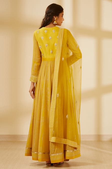 Shyam Narayan Prasad Block Print Anarkali Set 