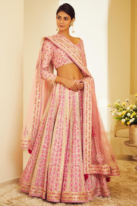Shyam Narayan Prasad Raw Silk Lehenga Set 