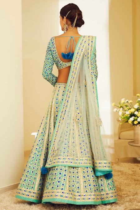 Shyam Narayan Prasad Raw Silk Lehenga Set 