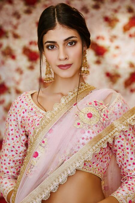 Shyam Narayan Prasad Pink Silk, Chanderi Brocade Round Lehenga Set at Aza Fashions Shyam Narayan Prasad_Pink Silk, Chanderi Brocade Round Lehenga Set _at_Aza_Fashions