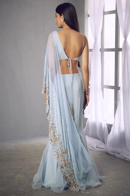 Shloka Khialani Embroidered Lehenga Saree Set 