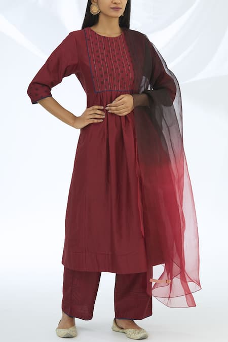 Shagun Manchanda Chanderi Silk Kurta Set 