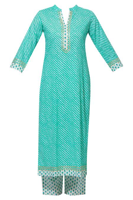 Buy_Samyukta Singhania_White Printed Kurta Set _Online_at_Aza_Fashions