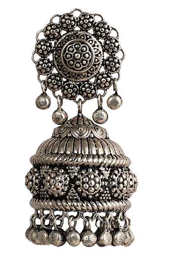 Buy_ZARIIN_Black Antique Jhumkas_Online_at_Aza_Fashions