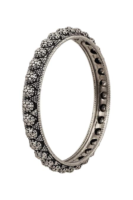 Shop Zariin Black Antique Bangle at Aza Fashions Shop_Zariin_Black Antique Bangle _at_Aza_Fashions