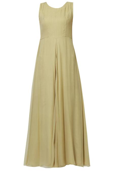 Shop Manasi Sengupta Beige Raw Silk, Chiffon Dress, Jacket Round Maxi With Embroidered Online at Aza Fashions Shop_Manasi Sengupta_Beige Raw Silk, Chiffon Dress, Jacket Round Maxi With Embroidered _Online_at_Aza_Fashions