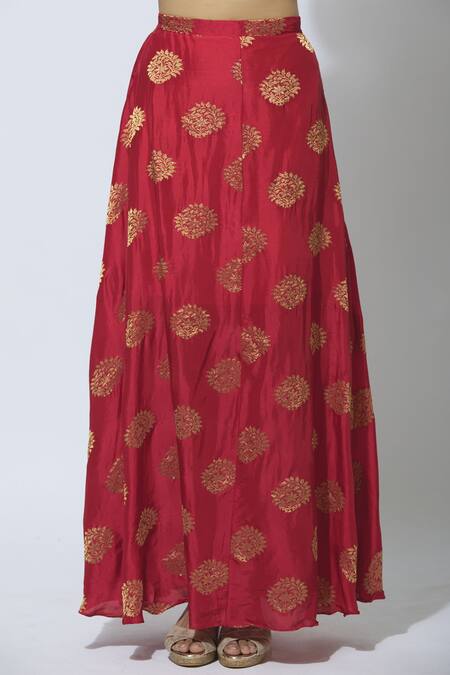 Shop Manasi Sengupta Orange Chiffon, Silk Chanderi Band Collar Embroidered Kurta Set Online at Aza Fashions Shop_Manasi Sengupta_Orange Chiffon, Silk Chanderi Band Collar Embroidered Kurta Set _Online_at_Aza_Fashions