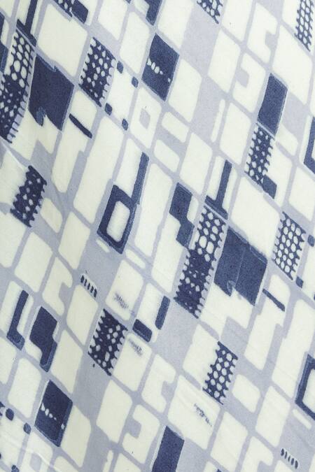 Vedika M_Blue Sweetheart Neck Satin Printed Jumpsuit_at_Aza_Fashions