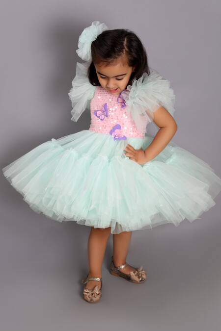 Janyas Closet_Blue Sequin Dress _Online_at_Aza_Fashions