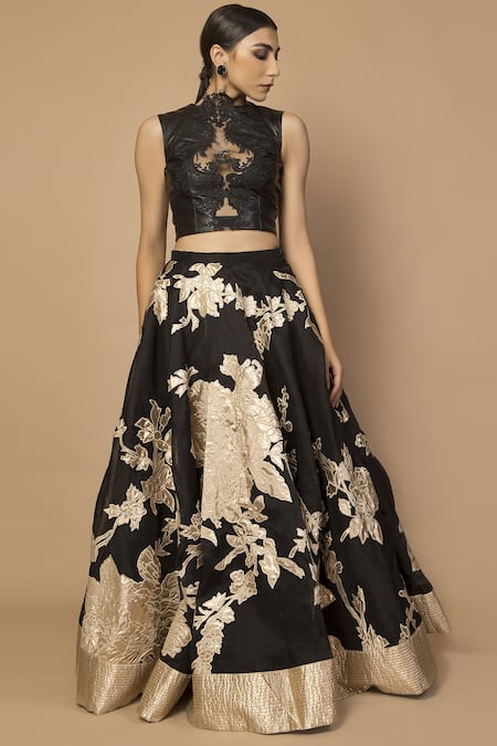 Siddartha Tytler Embroidered Crop Top 