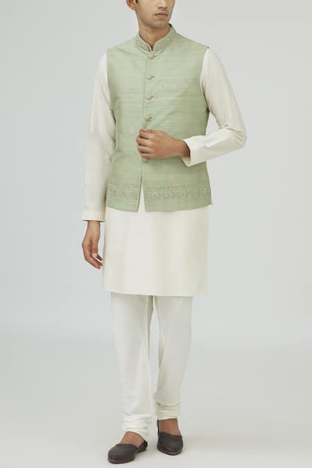 Vanshik Silk Bundi Kurta Set 