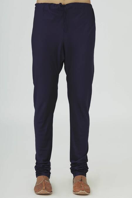 Shop_Vanshik_Blue Silk Bundi Kurta Set _Online_at_Aza_Fashions