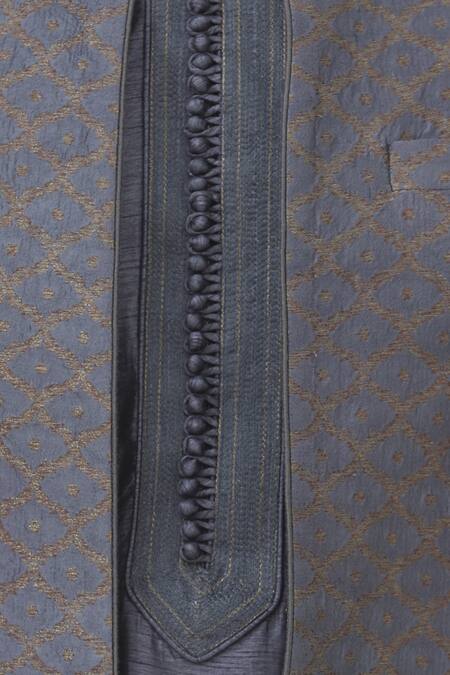 Buy Vanshik Grey Silk Bundi Kurta Set Buy_Vanshik_Grey Silk Bundi Kurta Set