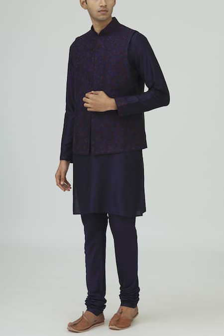 Vanshik Silk Bundi Kurta Set 