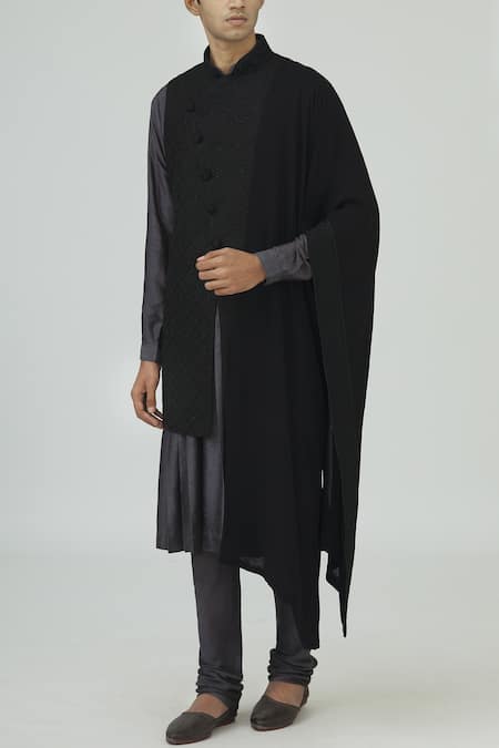 Vanshik Silk Bundi Kurta Set 