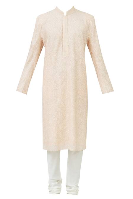 Buy Vanshik White Chanderi Silk Kurta Set Online at Aza Fashions Buy_Vanshik_White Chanderi Silk Kurta Set _Online_at_Aza_Fashions