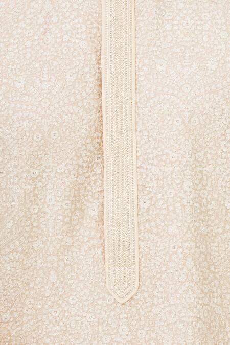 Buy Vanshik White Chanderi Silk Kurta Set Buy_Vanshik_White Chanderi Silk Kurta Set