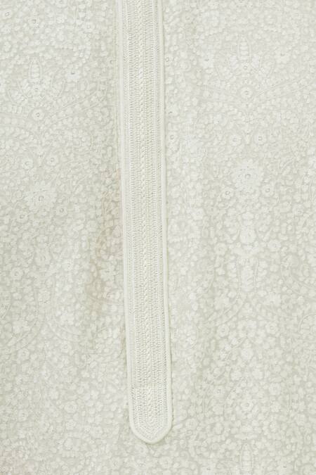 Buy Vanshik Off White Chanderi Silk Kurta Set Buy_Vanshik_Off White Chanderi Silk Kurta Set