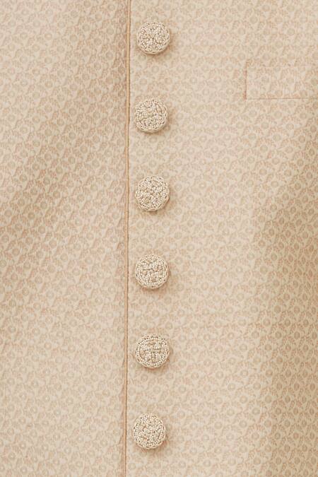 Buy Vanshik Pink Jacquard Silk Sherwani Set Buy_Vanshik_Pink Jacquard Silk Sherwani Set