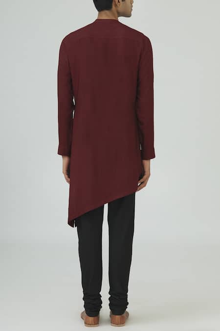 Dhruv Vaish Cotton Silk Dyed Kurta Set 